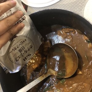 余ったハヤシで！ハヤシカレー